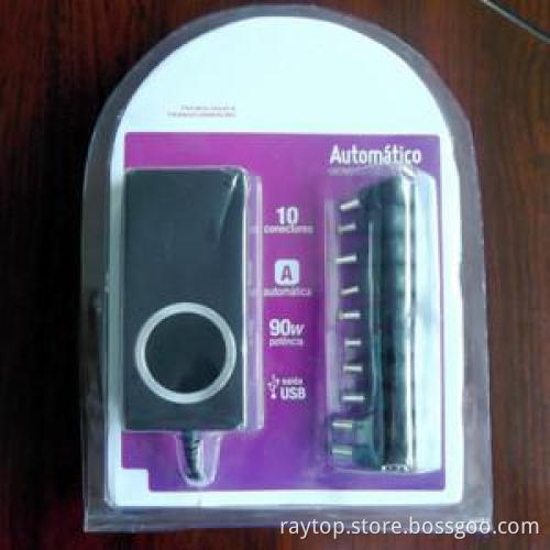 Fashionable Universal Laptop Adaptor 90W Auto, with LED luminous Ring